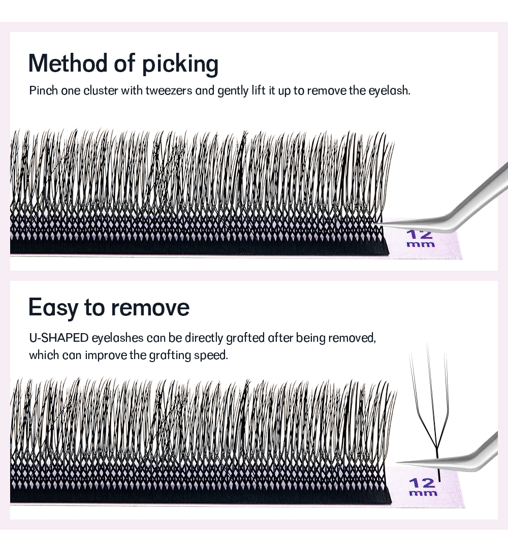U-Double 3DW-Shaped Eyelash Extension (6) U-Double 3DW-Shaped Eyelash Extension (6)