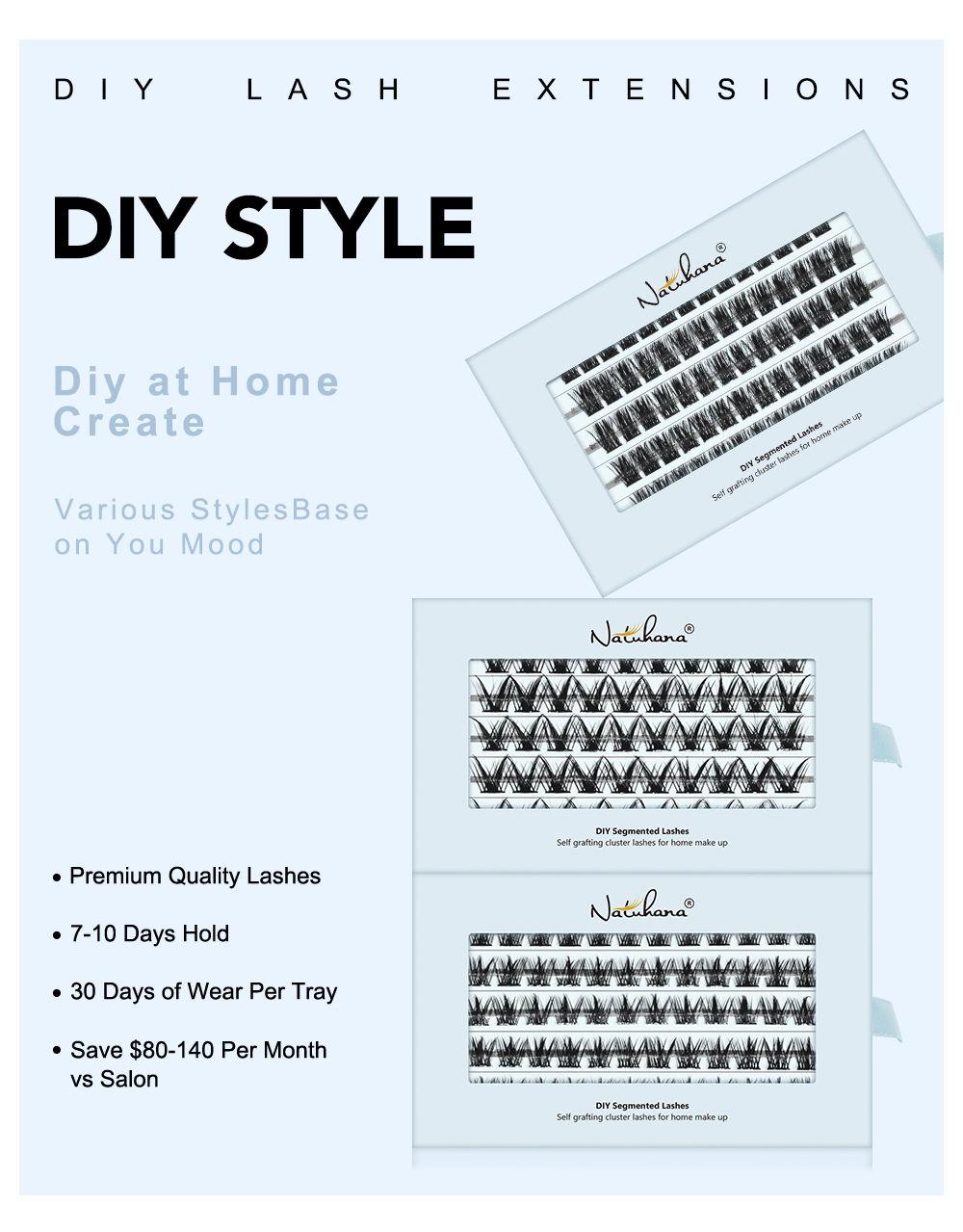 FL DIY Cluster Eyelashes 0 (8) FL DIY Cluster Eyelashes 0 (8)