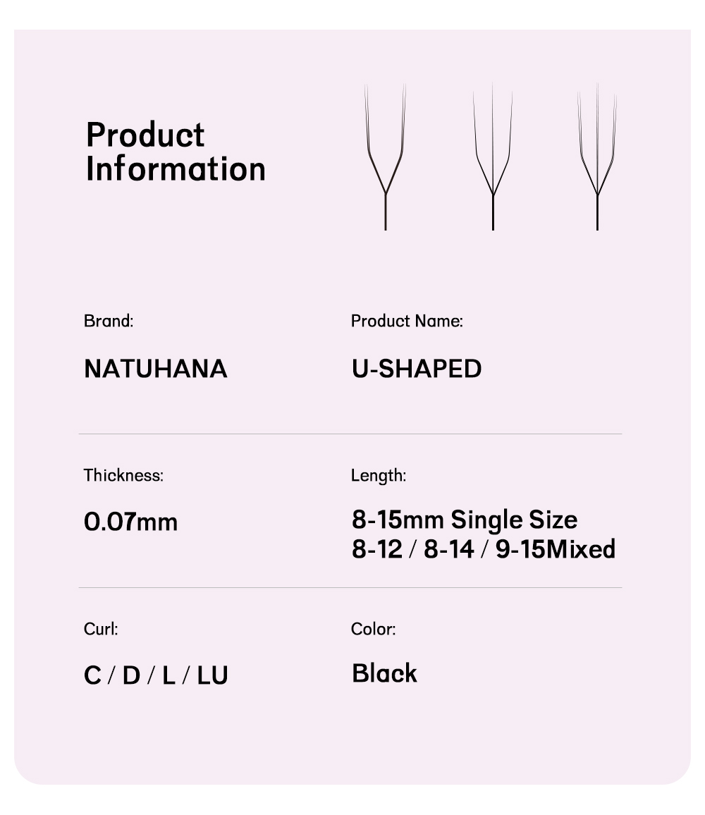 U-Double 3DW-Shaped Eyelash Extension (2) U-Double 3DW-Shaped Eyelash Extension (2)