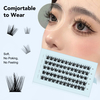 C Curl Thin Soft PBT Fiber Cluster Lashes DIY Wispy Cluster Lashes