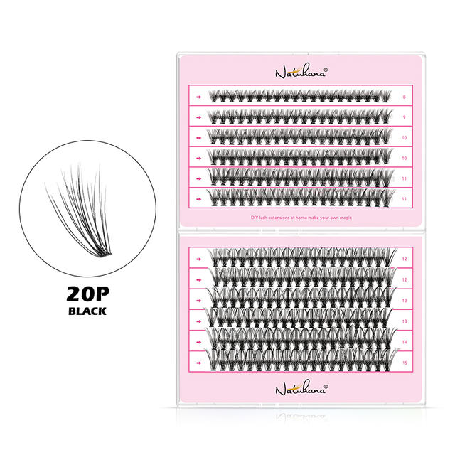 Handmade 20p Individual Cluster Lashes Natural Eyelash Fans Diy Cluster Lash Extensions