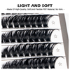 12 Rows Natural Dense Single Cluster False Eyelashes Segment Self-Grafting Eyelashes