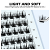 C Curl Thin Soft PBT Fiber Cluster Lashes DIY Wispy Cluster Lashes