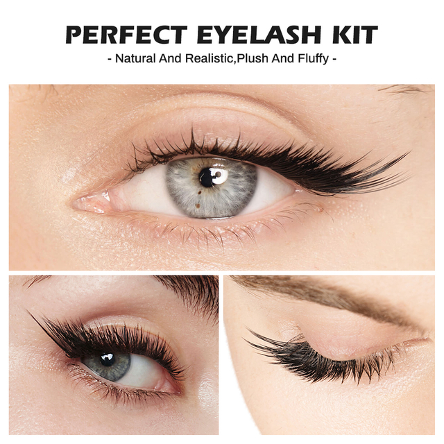 12 Rows Natural Dense Single Cluster False Eyelashes Segment Self-Grafting Eyelashes