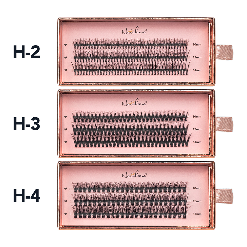 10-14mm Individual Cluster Eyelash Extensions Korea PBT Fiber DIY Lashes