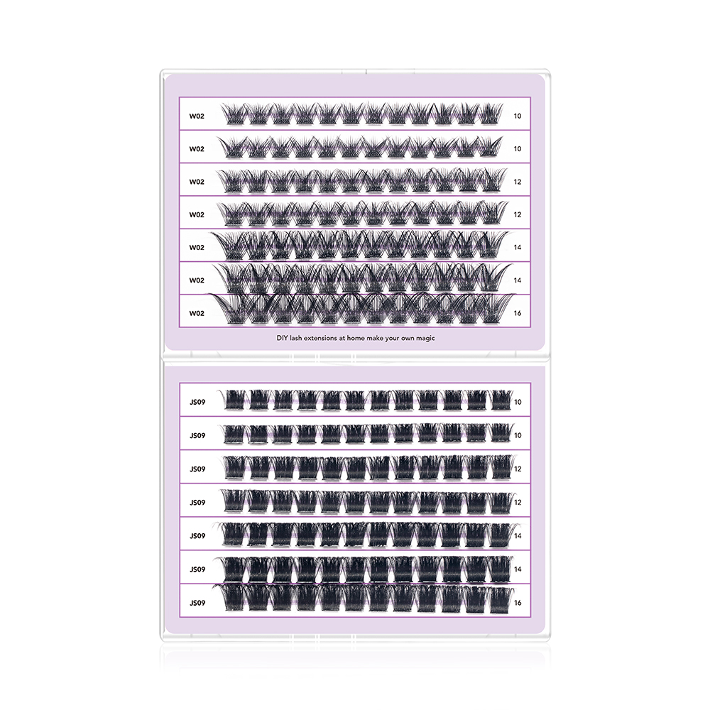 DIY Lash Kit Individual Eyelash Extension Cluster Lash Kit 10-16mm Mix False Eyelashes