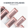 10-14mm Individual Cluster Eyelash Extensions Korea PBT Fiber DIY Lashes