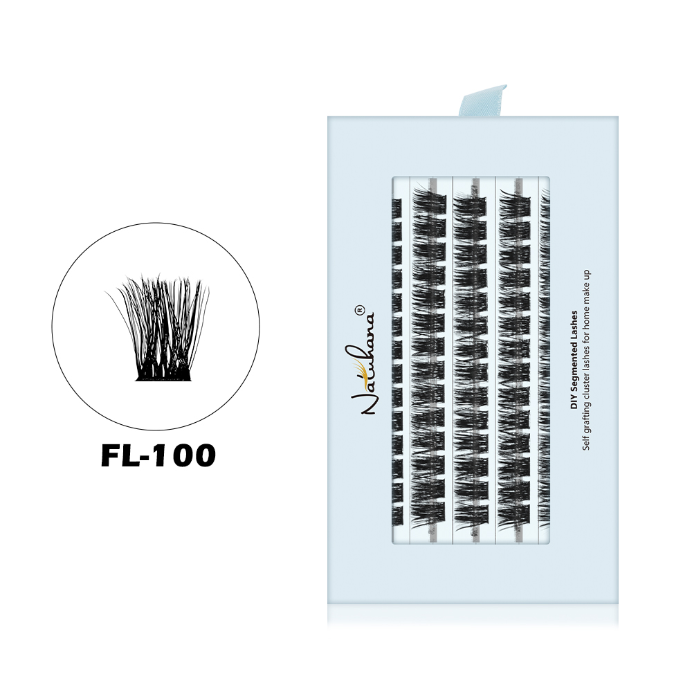 C Curl Thin Soft PBT Fiber Cluster Lashes DIY Wispy Cluster Lashes